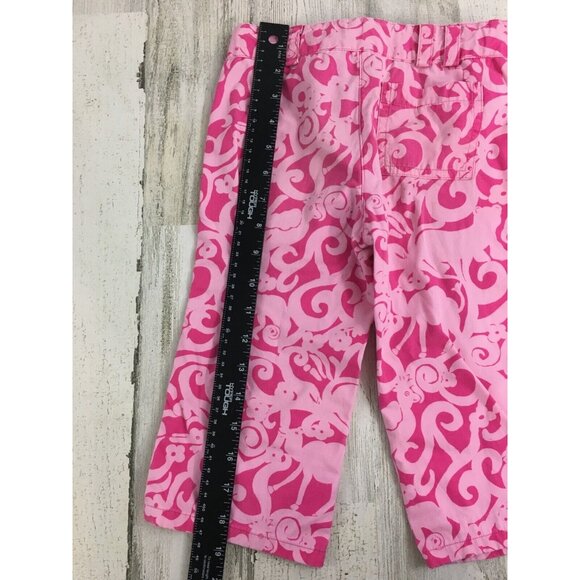Vtg Lilly Pulitzer Pink 7Cs Print Crop Pants Girls Sz 5 - Picture 16 of 16
